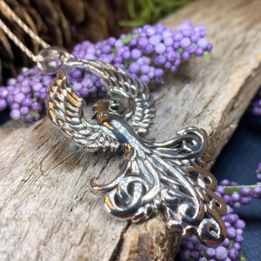 Glory of the Phoenix Necklace in Sterling Silver