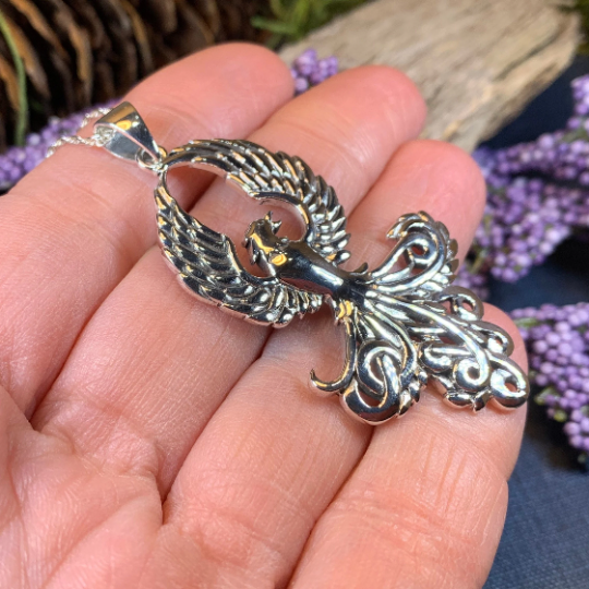 Glory of the Phoenix Necklace in Sterling Silver