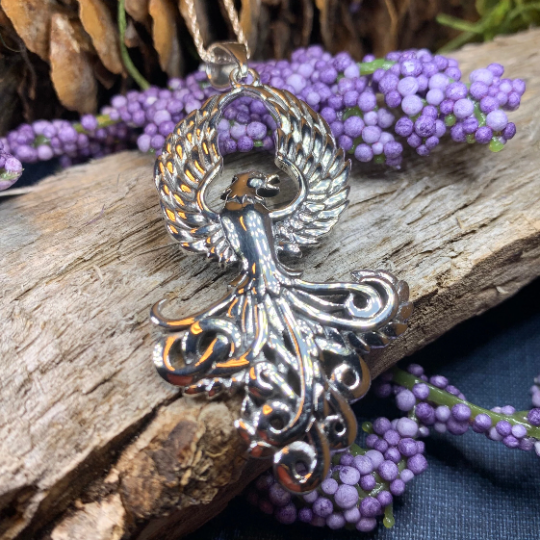 Glory of the Phoenix Necklace in Sterling Silver