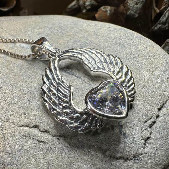 Sidney Angel Wings Necklace in Sterling Silver