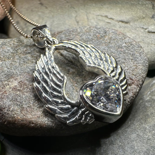 Sidney Angel Wings Necklace in Sterling Silver