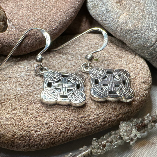 Mirna Celtic Knot Earrings in Sterling Silver