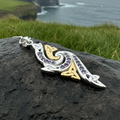 Mystic Trinity Knot Amethyst Necklace in Sterling Silver