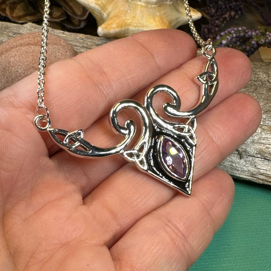 Meegan Celtic Trinity Knot Necklace in Sterling Silver