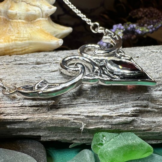 Meegan Celtic Trinity Knot Necklace in Sterling Silver