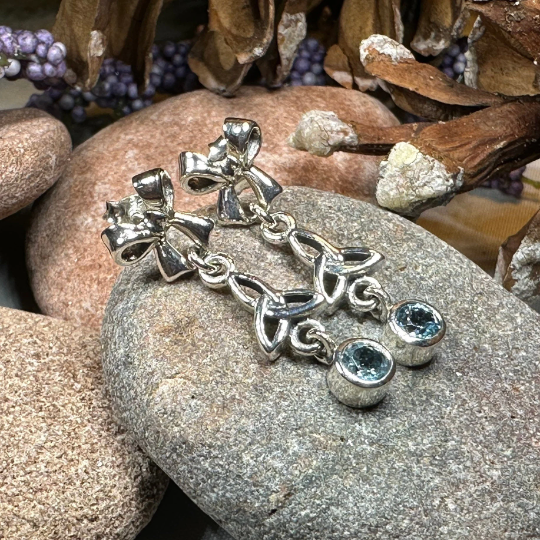 Joy Celtic Trinity Knot Earrings in Sterling Silver
