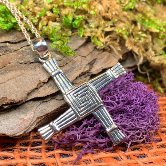 Large Irish Saint Brigid’s Cross Necklace