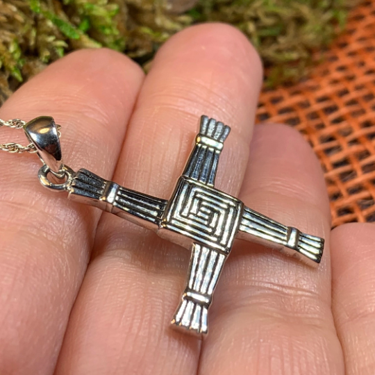Large Irish Saint Brigid’s Cross Necklace