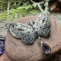 Meadow Celtic Butterfly Necklace in Sterling Silver