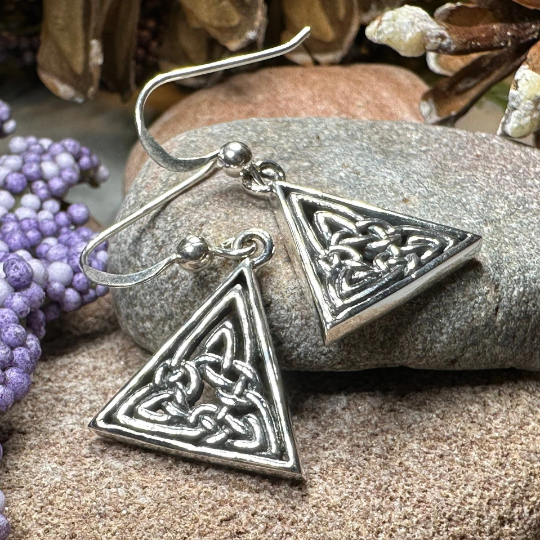 Bethan Celtic Knot Earrings in Sterling Silver