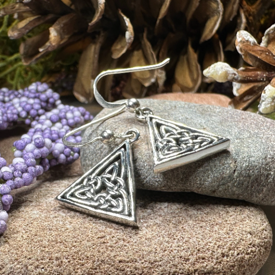 Bethan Celtic Knot Earrings in Sterling Silver