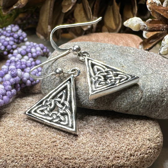 Bethan Celtic Knot Earrings in Sterling Silver