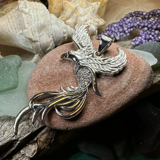 Firebird Phoenix Necklace in Sterling Silver