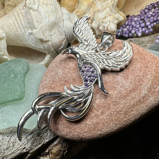 Firebird Phoenix Necklace in Sterling Silver