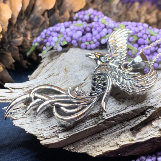 Firebird Phoenix Necklace in Sterling Silver