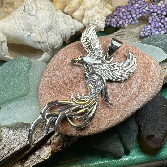 Firebird Phoenix Necklace in Sterling Silver