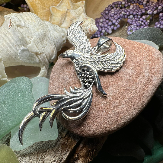 Firebird Phoenix Necklace in Sterling Silver