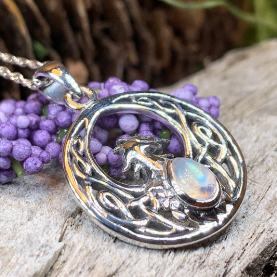 Celtic Phoenix Necklace in Sterling Silver