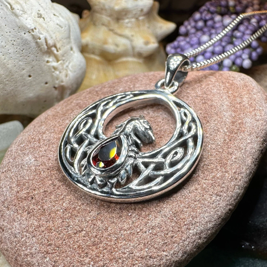 Celtic Phoenix Necklace in Sterling Silver