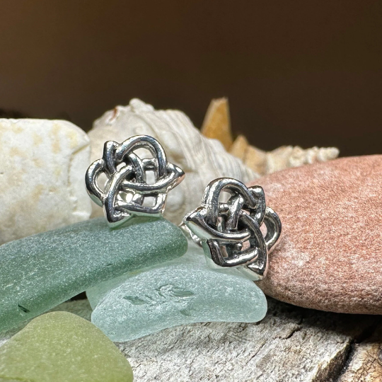 Sylvie Celtic Knot Stud Earrings in Sterling Silver