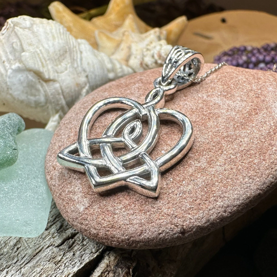 Mother's Knot Celtic Necklace in Sterling Silver