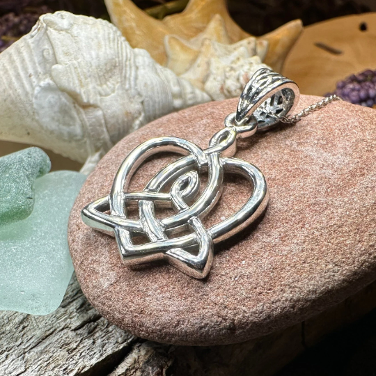 Mother's Knot Celtic Necklace in Sterling Silver