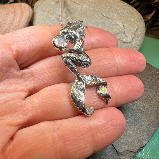 Moonstone Mermaid Necklace