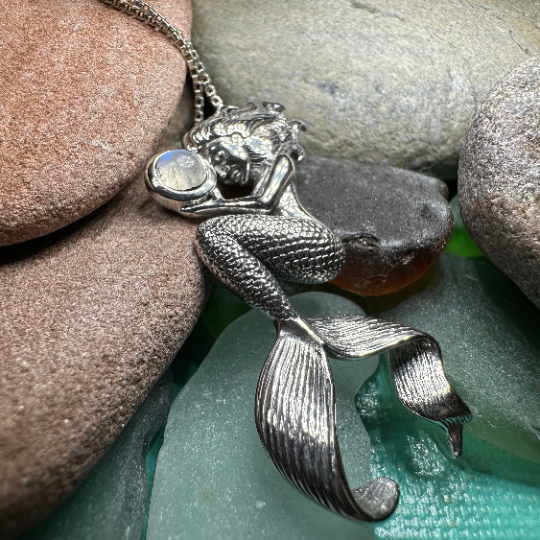 Moonstone Mermaid Necklace