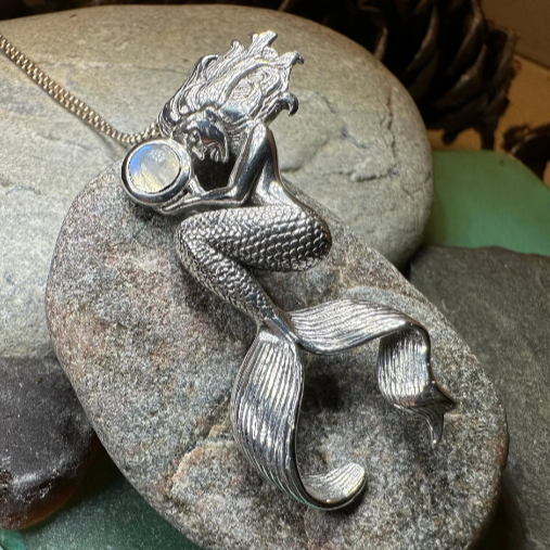 Moonstone Mermaid Necklace