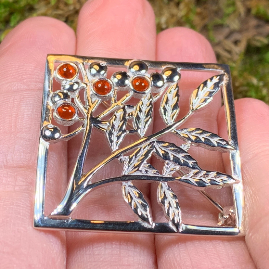 Scottish Rowan Tree of Life Brooch - Handmade in Scotland