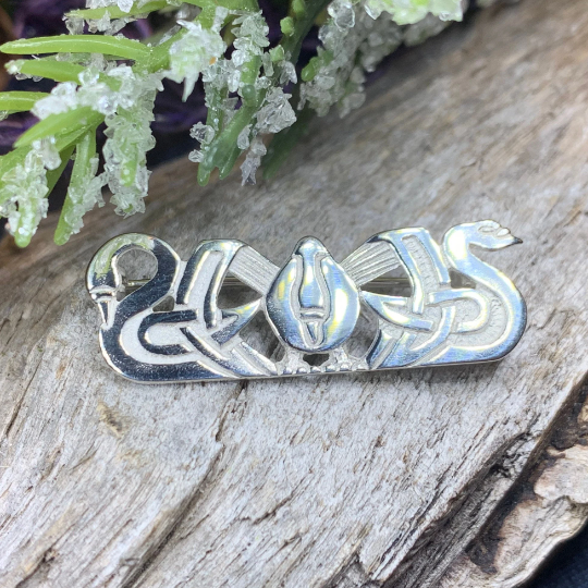 Sterling Silver Three Nornes Brooch - Handmade in Scotland