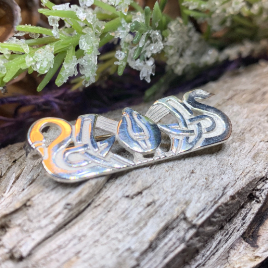 Sterling Silver Three Nornes Brooch - Handmade in Scotland