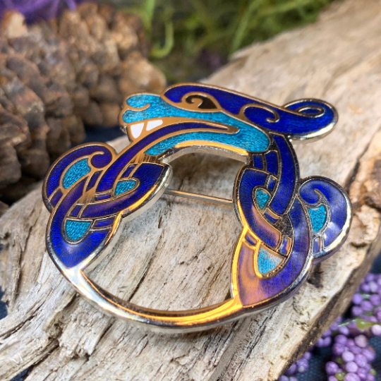 Celtic Dragon Brooch for Men & Women