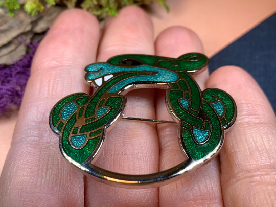Celtic Dragon Brooch for Men & Women