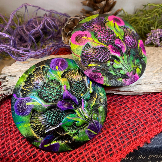 Scotland Triple Thistle Brooch - Handmade in Scotland