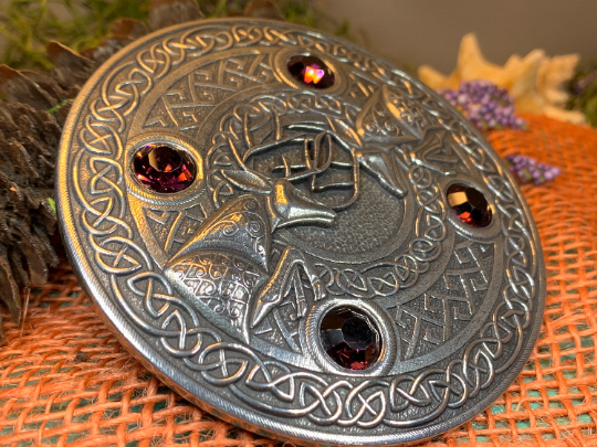Celtic Fighting Stag Brooch