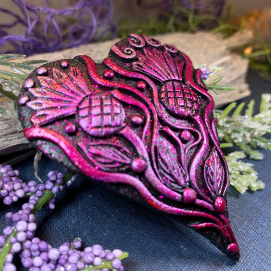 Double Thistle Love Brooch - Handmade in Scotland