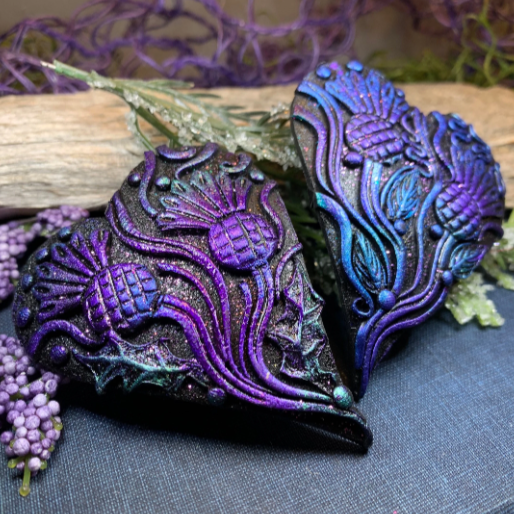 Double Thistle Love Brooch - Handmade in Scotland