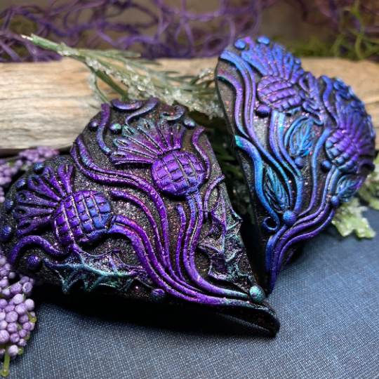 Double Thistle Love Brooch - Handmade in Scotland