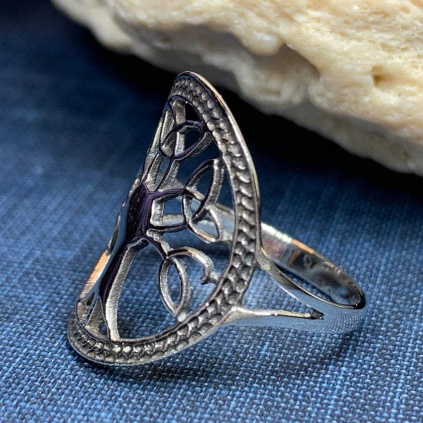 Enchanted Celtic Tree of Life Ring in Sterling Silver
