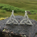 Celtic Knot Marcasite Earrings in Sterling Silver