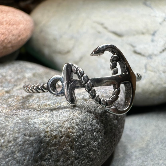 Seaside Anchor Ring in Sterling Silver