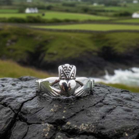 Ardmore Irish Claddagh Ring in Sterling Silver
