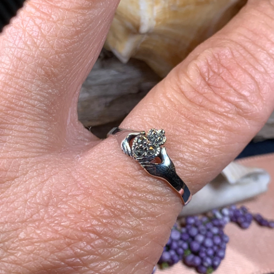 Donegal Irish Claddagh Ring with Sterling Silver