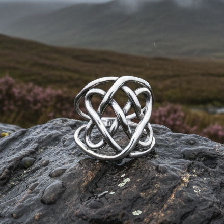 Classic Celtic Knot Ring in Sterling Silver