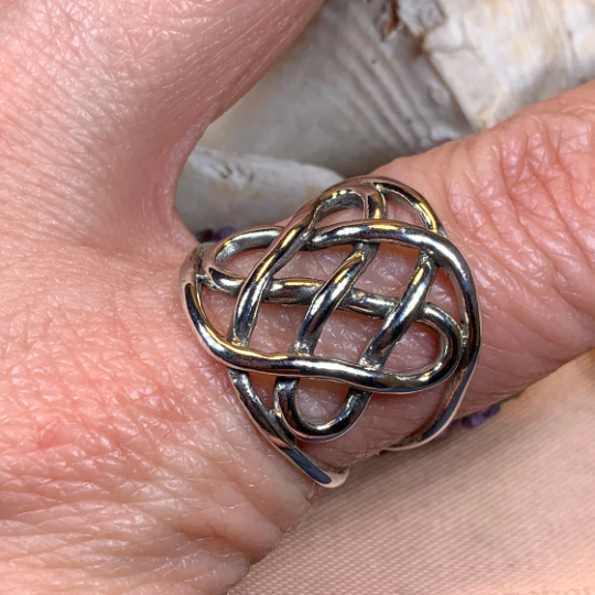 Classic Celtic Knot Ring in Sterling Silver