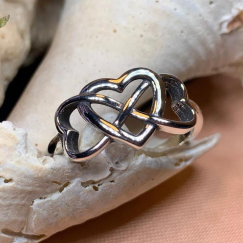 Milis Celtic Heart Ring in Sterling Silver