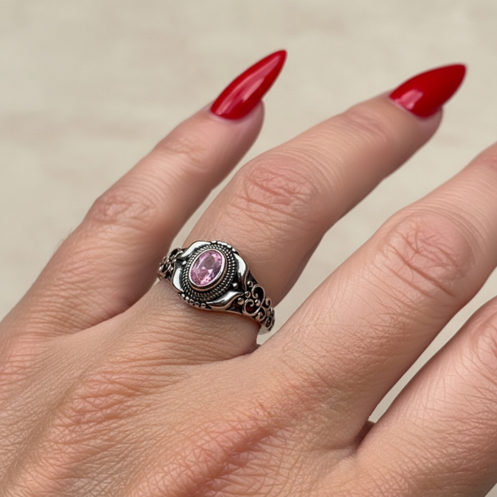 Romantic Celtic Knot Ring in Sterling Silver